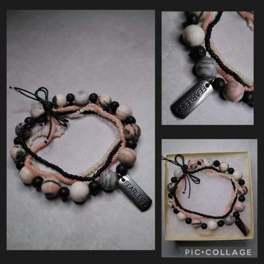 The 'Fearless" Pink Zebra Jasper
